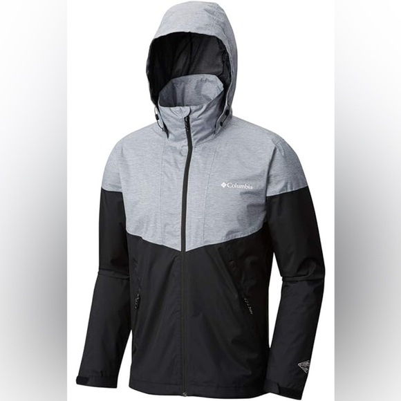Columbia Other - Columbia men’s omni-tech grey black hooded jacket size large mesh lined